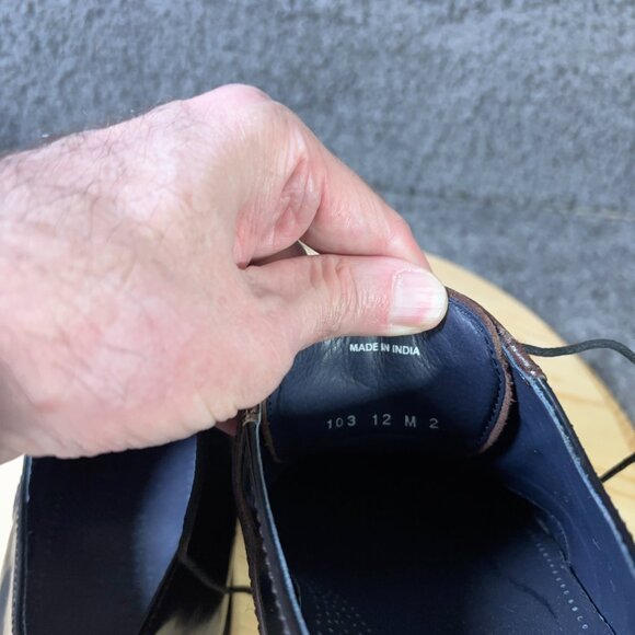 Cole Haan Black and Brown Two-Tone Leather Oxfords